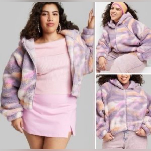 Sherpa Zip Up Hoodie - Picture 2 of 8